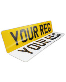 2D Car Registration Plates UK GB Both plates