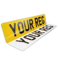 2D Car Registration Plates UK GB Single and Pair plates