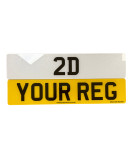 2D Car Registration Plates UK GB Both plates