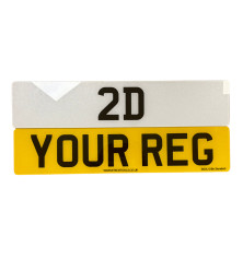2D Car Registration Plates UK GB Single and Pair plates