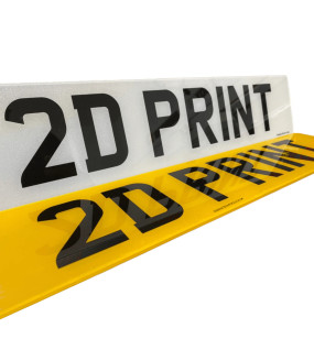2D Car Registration Plates UK GB Single and Pair plates