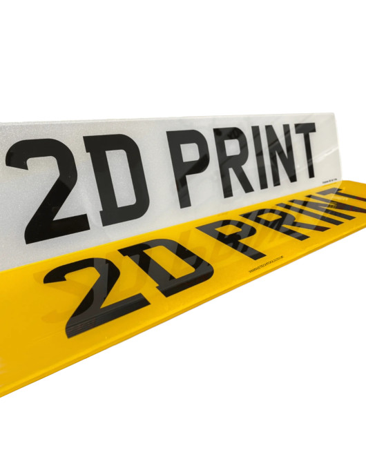 2D Car Registration Plates UK GB Both plates