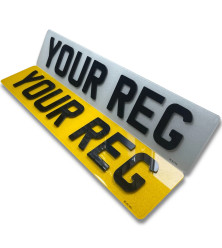 4D Car Registration Plates UK GB Single and Pair plates