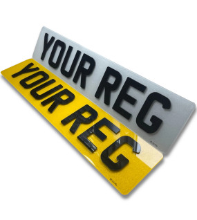 4D Car Registration Plates UK GB Single and Pair plates
