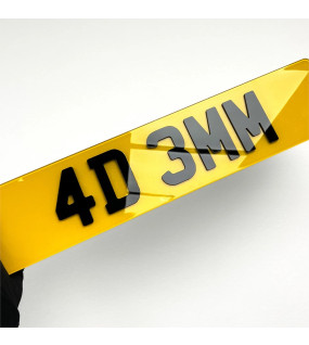 4D Car Registration Plates UK GB Single and Pair plates