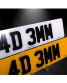 4D Car Registration Plates UK GB Pair plates