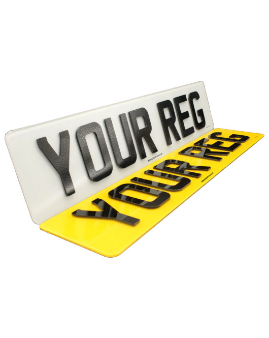 4D Car Registration Plates UK GB Pair plates
