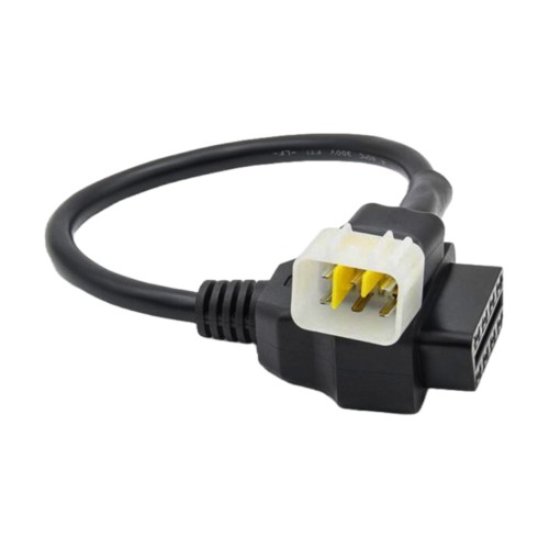 EtechDiag OBD2 16 to 6 Pin Motorcycle Adapter Cable for Delphi