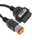EtechDiag Harley Davidson OBD2 16 to 6 Pin Motorcycle Adapter Cable