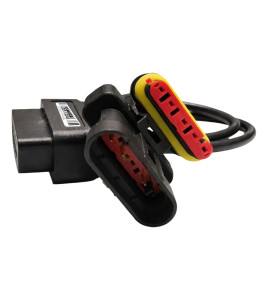 EtechDiag Vespa Motorcycle Extension OBD2 16 to Female and Male 5 Pin Cable