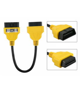 EtechDiag OBD2 16 Pin Male to Female Extension Cable 30cm Yellow