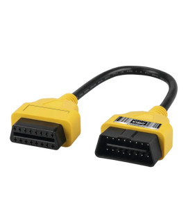 EtechDiag OBD2 16 Pin Male to Female Extension Cable 30cm Yellow