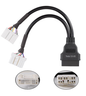 Launch X431 Tesla OBD2 12 and 20 Pin Diagnostic Cable