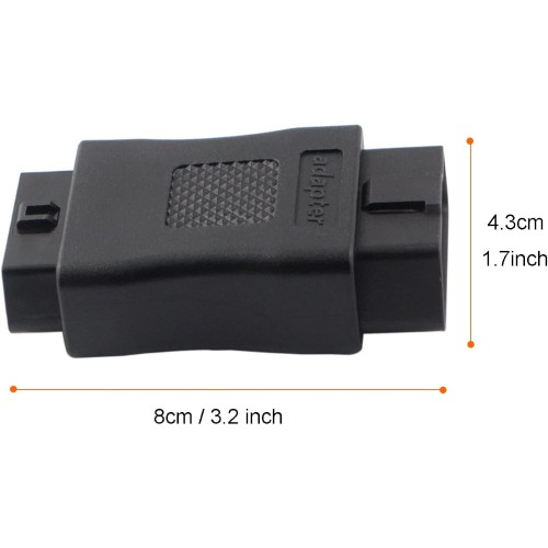 EtechDiag OBD2 16 Pin Male to Female Heavy Duty Black Diagnostic Plug Extension