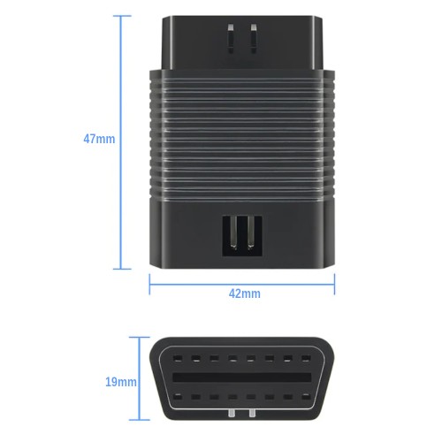 EtechDiag OBD2 16 Pin Male to Female Diagnostic Slim Heavy Duty Adapter