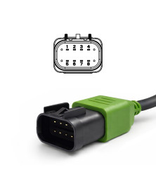 Autroniq AC017 Indian OBD2 16-Pin to 8-Pin Motorcycle Diagnostic Cable Adaptor