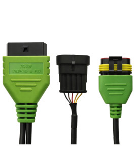 Autroniq AC018 Vespa OBD2 16-Pin to 5-Pin Male 5-Pin Female Motorcycle Diagnostic Cable Adaptor