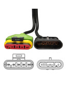 Autroniq AC018 Vespa OBD2 16-Pin to 5-Pin Male 5-Pin Female Motorcycle Diagnostic Cable Adaptor