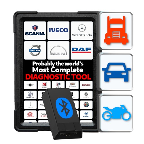 Pro Diagnosis HD Car Trucks Bikes BiDirectional Full System Diagnostic Tool