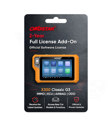 OBDSTAR License Add on for Keymaster G3 Two Year Software Subscription Full License ODO IMMO ECU AIRBAG