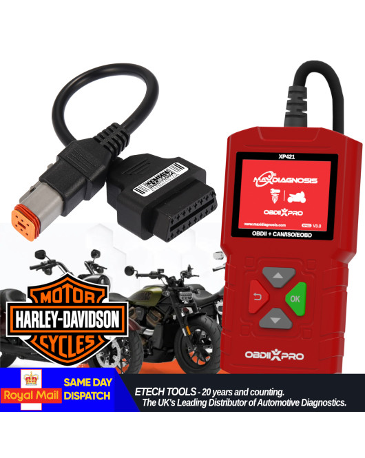 Maxidiagnosis OBDIIXPRO Harley Davidson 6 Pin Diagnostic Engine Scanner Tool