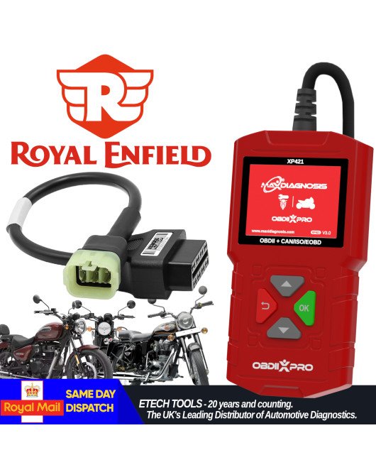 Maxidiagnosis OBDIIXPRO Royal Enfield 6 Pin Diagnostic Engine Scanner Tool