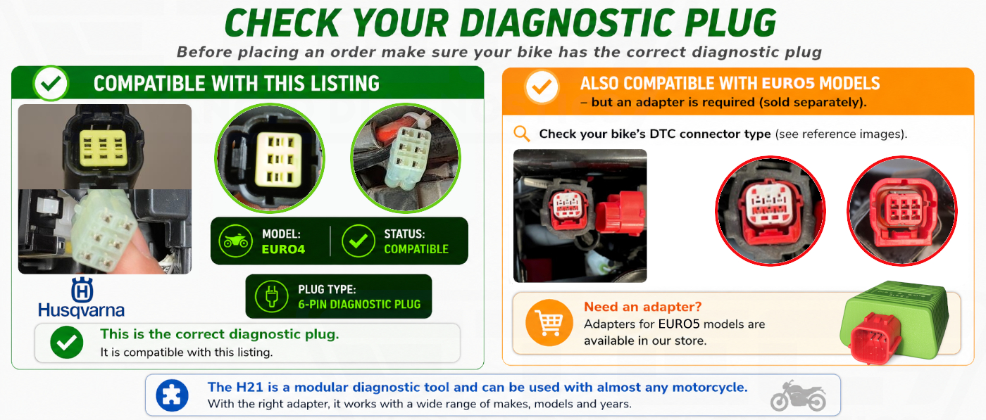 Husqvarna 6-Pin Diagnostic Adapter Cable