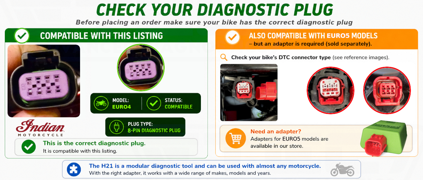 Indian 8-Pin Diagnostic Adapter Cable