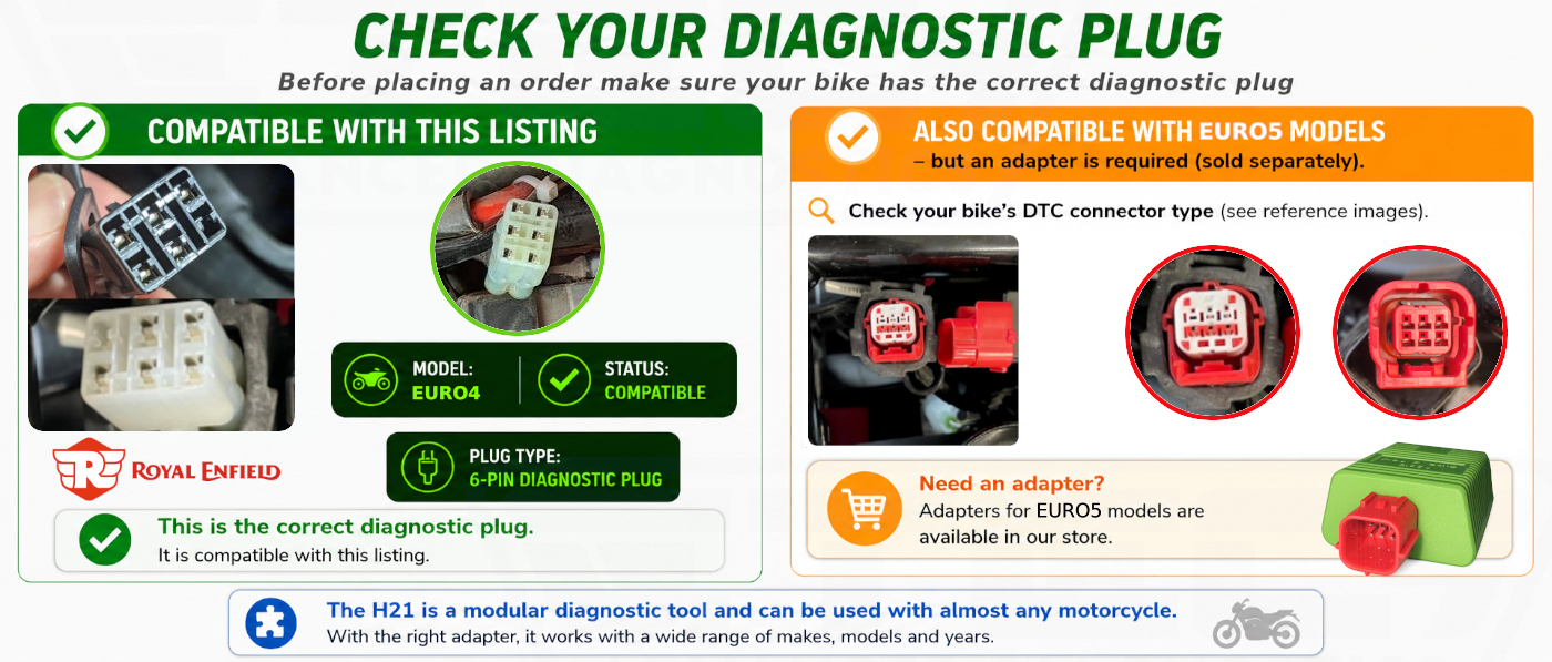 Royal Enfield 6-Pin Diagnostic Adapter Cable