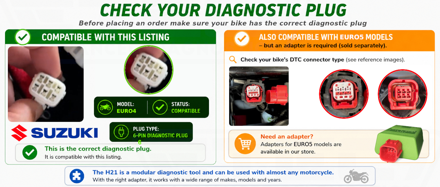 Suzuki 6-Pin Diagnostic Adapter Cable