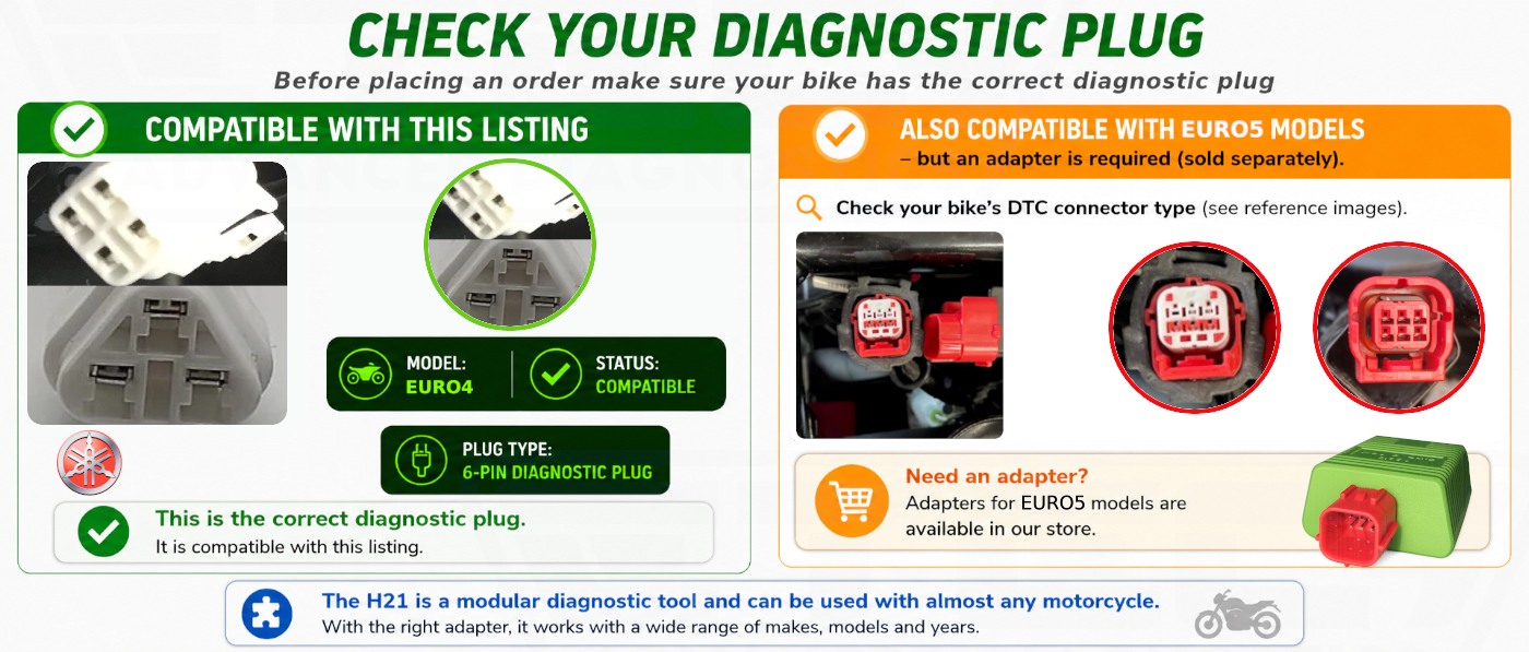 Yamaha 3-Pin Diagnostic Adapter Cable